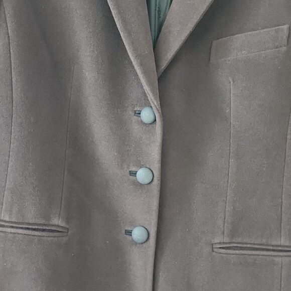 Louis Feraud Brown Cashmere Angora Blend Single Breasted Blazer Jacket 12 - Picture 5 of 12